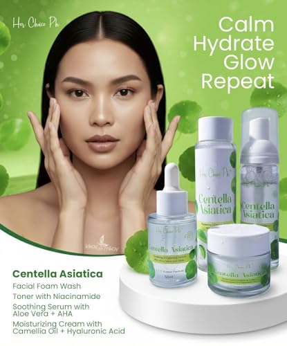 Her Choice PH Centella Asiatica Skincare Set – Foam, Toner, - Product Imagery