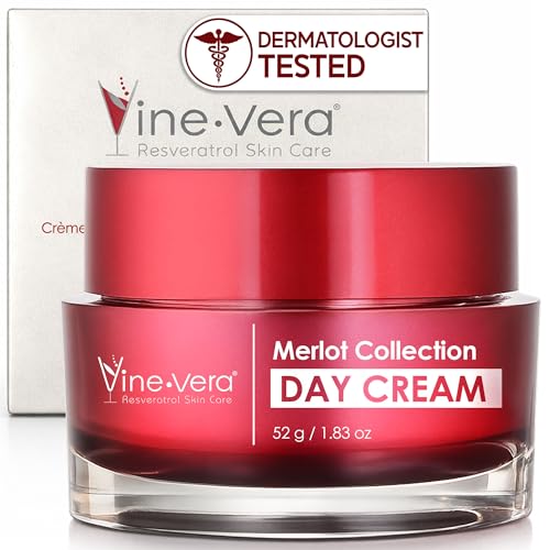 Vine Vera Merlot Day Cream - with Shea Butter & Oat Protein - 1.83 Oz