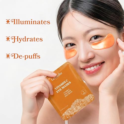LE GUSHE Vitamin C Eye Patches with Collagen and Snail Mucin, - Product Imagery