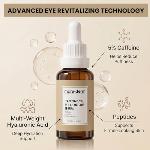 Maruderm Caffeine 5% Eye Serum for Puffiness & Dark Circles,1.0 - Product Imagery