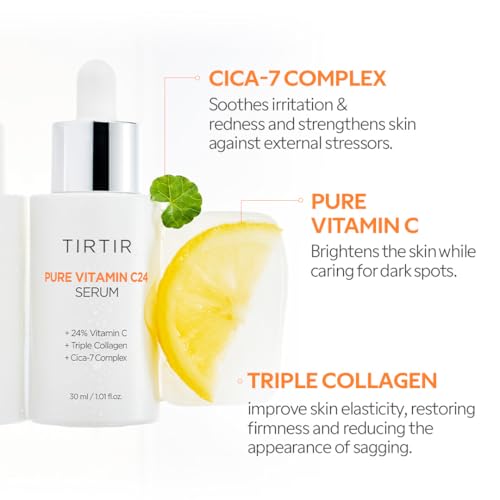 TIRTIR Pure Vitamin C 24% Face Serum – Dark Spot Remover for - Product Imagery