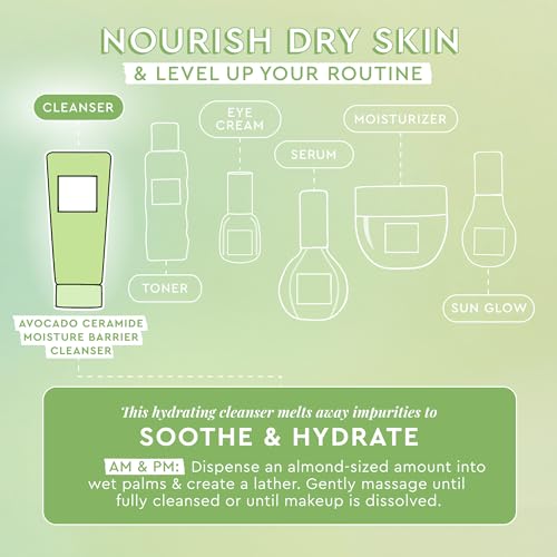 Glow Recipe Avocado Ceramide Facial Cleanser, Korean Double - Product Imagery