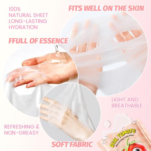 Kaely 10 Pack Fruit Face Masks for Kids, Kids Face Mask Spa Day - Product Imagery