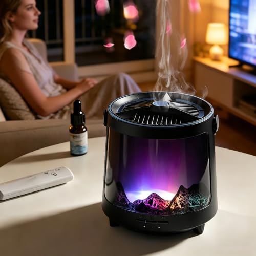 Cool Mist Desktop Humidifier Aroma Diffuser 300ml 7 Color LED - Product Imagery