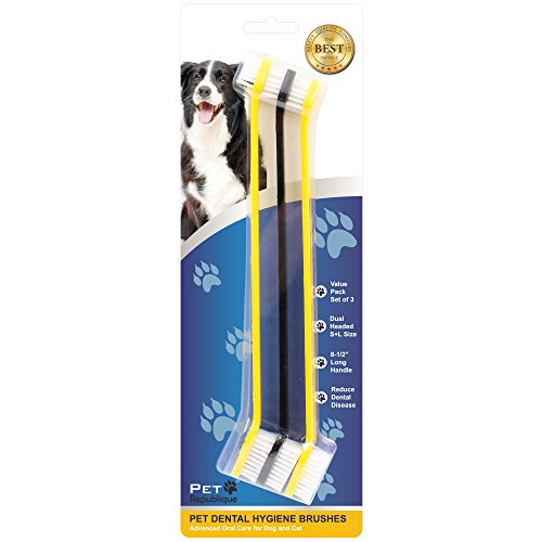 Pet Republique Dog Toothbrush Set of 3 – Dual Headed Dental - Product Imagery