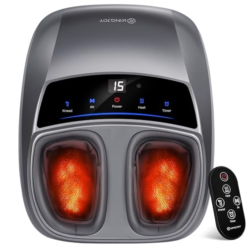 KINGJOY Foot Massager with Heat for Neuropathy, [2026 Upgraded], - Product Imagery