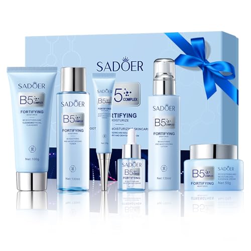DailyBrio For SADOER B5 Vitamin Skincare Set, 6 Piece Barrier Repair Facial Kit, Hydrate Radiance Boost Anti-Aging,for A