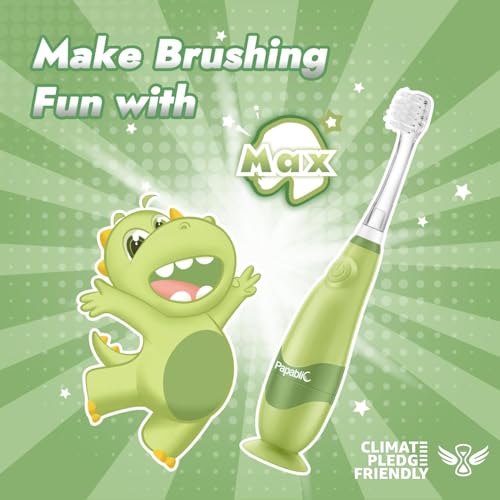 Papablic Toddler Sonic Electric Kids Toothbrush for Ages 1-3, - Product Imagery