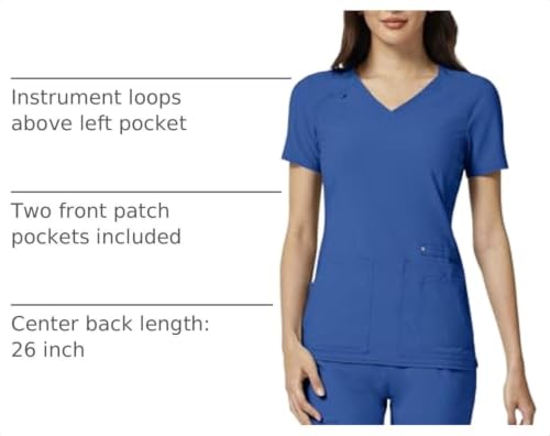 Cherokee Women's Medical Scrub Top Iflex V-Neck Knit Panel Top - Product Imagery