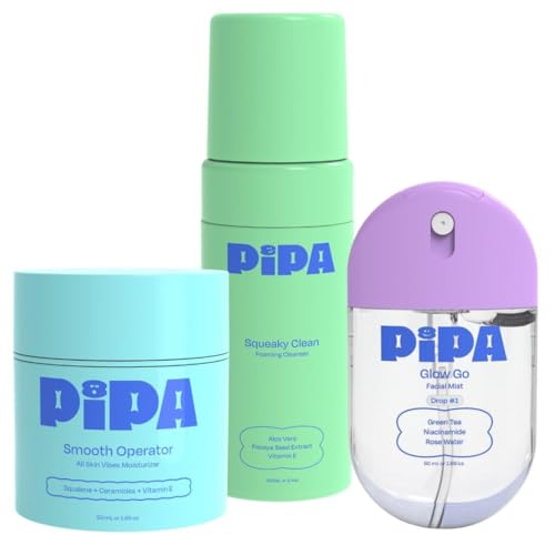 Pipa Skincare Cleanser Moisturizer Facial Mist Clean Start - Pipa Official Imagery - 1