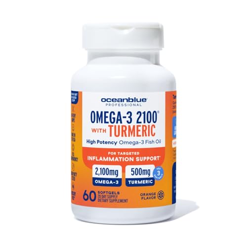 Oceanblue Omega-3 2100 with Turmeric - 60 Softgels (30 Servings) - Product Imagery