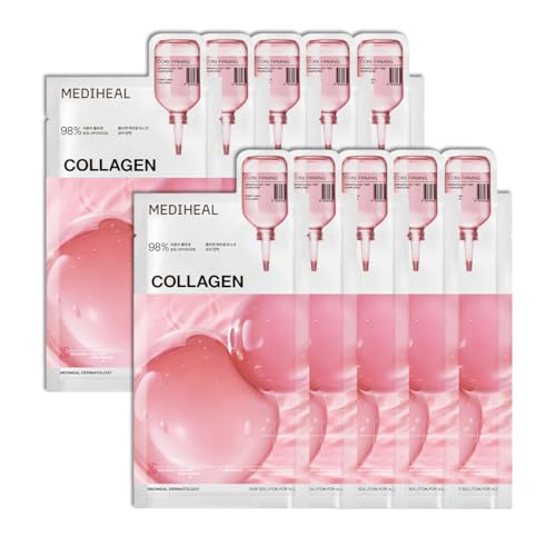 MEDIHEAL Collagen Essential Face Sheet Mask, Skin Firming (10ea) - Product Imagery