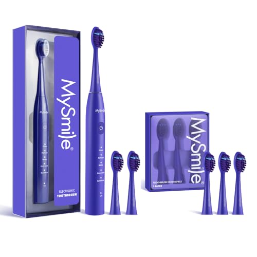MySmile DY156 Electric Toothbrush for Adults with 3 Brush Heads - Product Imagery