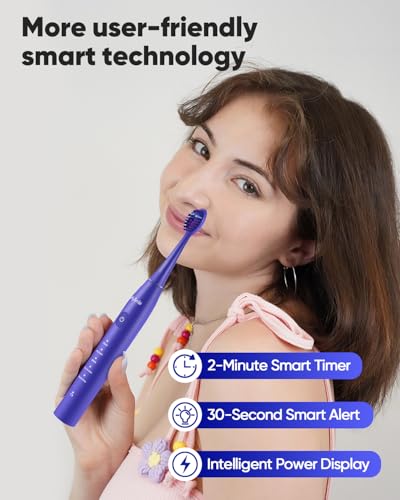 MySmile DY156 Electric Toothbrush for Adults with 3 Brush Heads - Product Imagery