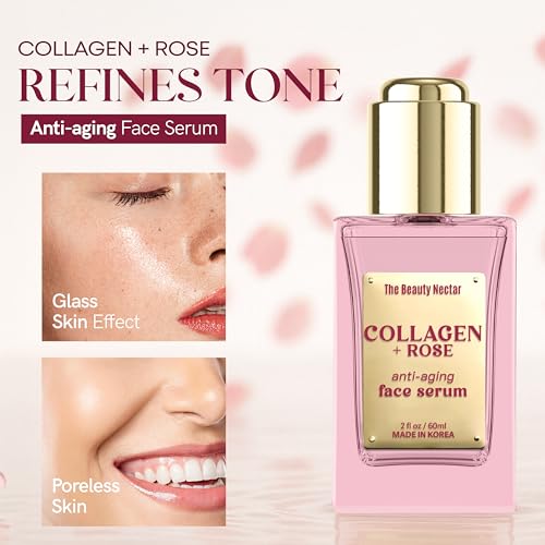 Collagen Face Serum with Rose – Firms Skin, Boosts Hydration, - Product Imagery