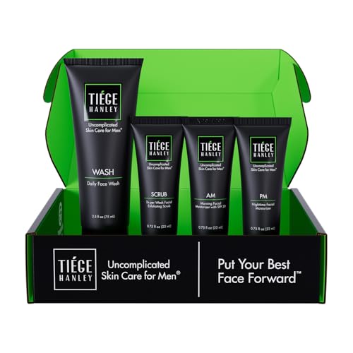 Tiege Hanley Essential Men's Skin Care Set, 30-Day, 4 Piece Kit - Product Imagery