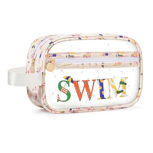 COSHAYSOO Clear SWIM Bag Swimming Pool Accessories Cute Swimmer - Product Imagery