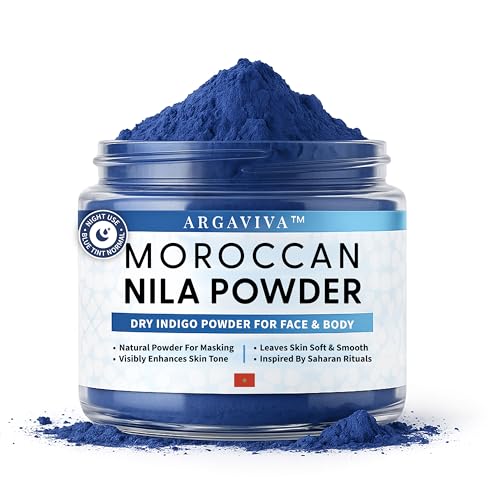 Moroccan Nila Powder – Natural Blue Clay Mask for Face, Body & - Product Imagery