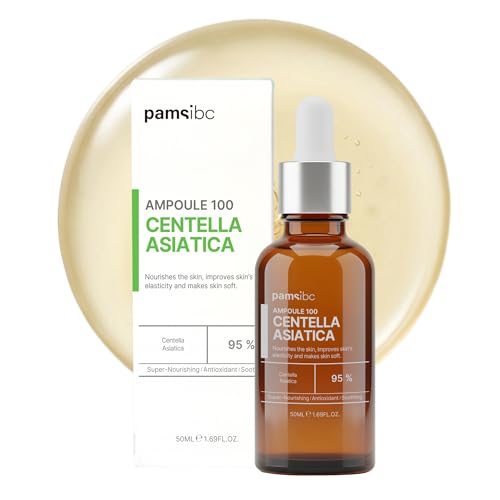 PAMSIBC Ampoule 100 Centella Asiatica | 950,000ppm Cica Extract | Redness Relief | Fragrance-Free Clean Minimal Non-Grea