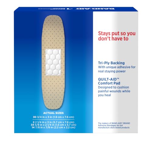 BAND-AID Brand Tru-Stay Sheer Adhesive Bandages, Assorted Sizes, - Product Imagery
