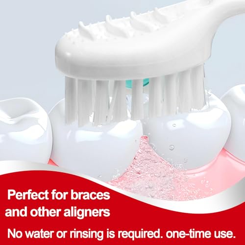 Mini Disposable Toothbrushes with Toothpaste and Toothpick, - Product Imagery