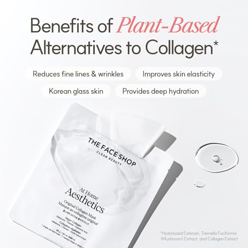 The Face Shop Original Collagen Mask, Hydrogel Face Mask, Vegan, - Product Imagery