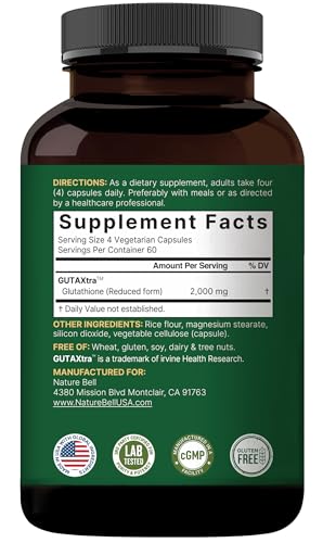 NatureBell Glutathione Supplement 2,000mg Per Serving, 240 - Product Imagery