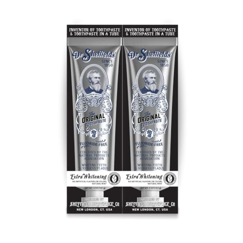 Dr. Sheffield's Fluoride Free Whitening Toothpaste, Mint, No - Product Imagery
