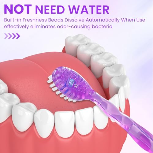 48 Pack 5-in-1 Mini Toothbrush Disposable, Prepasted Toothbrushes - Product Imagery