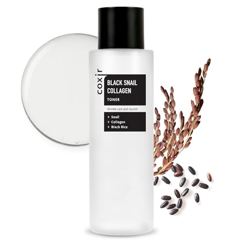 coxir Black Snail Collagen Toner, Korean Hydrating Essence, 5.07 - Product Imagery