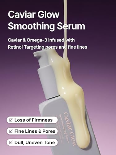 Caviar Glow Smoothing Serum, korean Retinol Serum for Anti Aging - Product Imagery