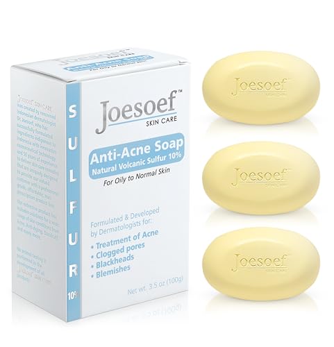 JOESOEF SKIN CARE Joesoef Anti-Acne Soap, Natural Volcanic Sulfur 10%, for Oily to Normal Skin, 3.5-Ounces (Pack of 3) –