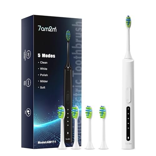 7AM2M Sonic Electric Toothbrush, High Power Rechargeable - Product Imagery