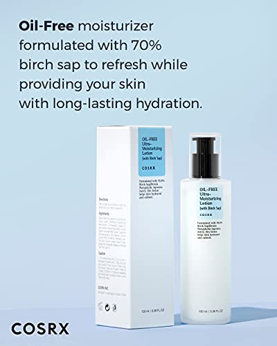 COSRX Oil Free Lotion with Birch Sap, Acne Facial Moisturizer, - Product Imagery