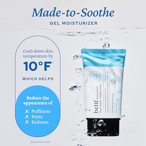 belif Aqua Bomb Frozen Gel Cream - Cooling Relief with Panthenol - Product Imagery