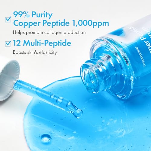 TOSOWOONG Copper Peptide Face Serum, Anti-Aging for Fine Lines, - Product Imagery