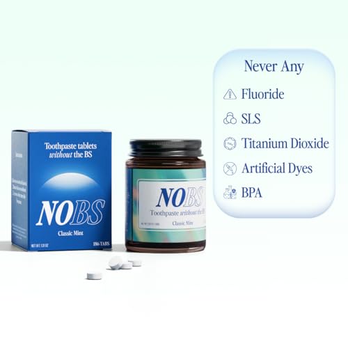 NOBS (No Bad Stuff) Toothpaste Tablets - Nano Hydroxyapatite, - Product Imagery