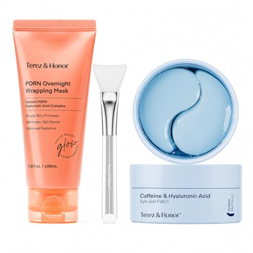 TEREZ & HONOR Under Eye Patches & PDRN Night Wrapping Peel Off Facial Mask Duo Kit