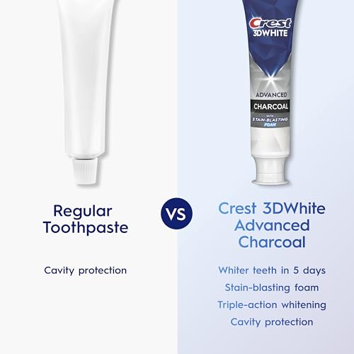 Crest 3D White Advanced Charcoal Teeth Whitening Toothpaste with - Product Imagery