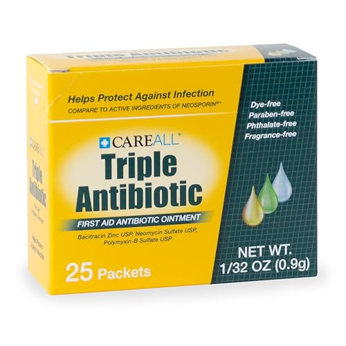 CareAll Triple Antibiotic Ointment (25 Pack), 0.9gr Foil Packet. - Product Imagery