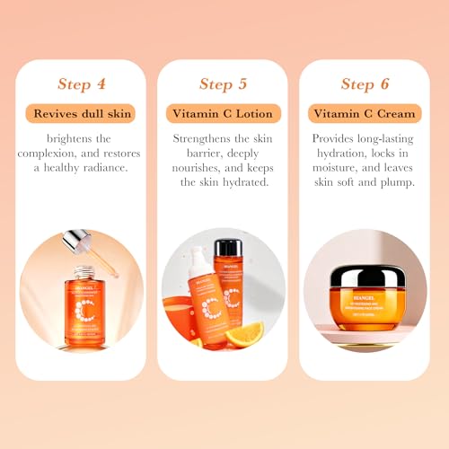 6-Pc 5X Vitamin C Skincare Set-Brightening Face Routine Box Gift - Product Imagery