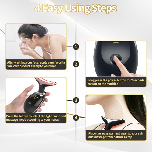 Portable Face Beauty Device, 7 Color Portable Face Massager Tool - Product Imagery