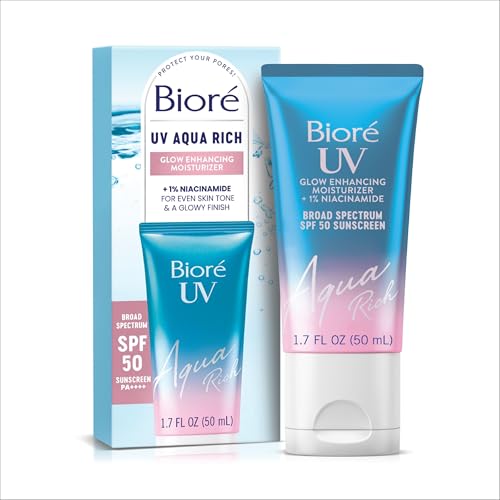 Biore UV Aqua Rich Glow Enhancing Moisturizer SPF 50, 1.7 fl oz - Product Imagery