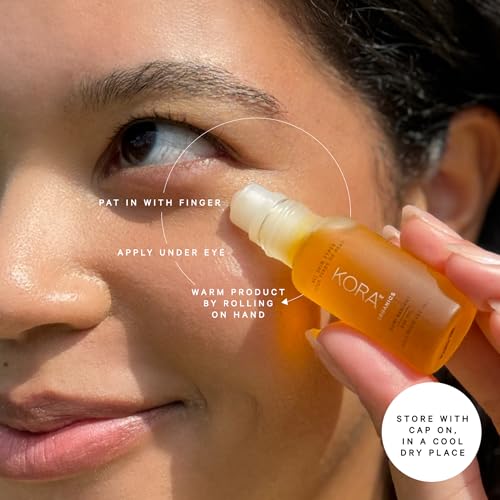 KORA Organics Noni Radiant Eye Oil with Rose Quartz Roller Ball - Product Imagery