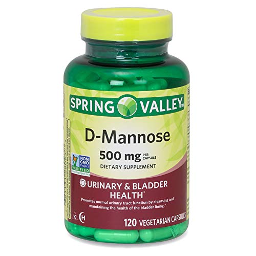 Spring Valley D-Mannose 500 mg Urinary Tract Bladder Health, 120 - Product Imagery