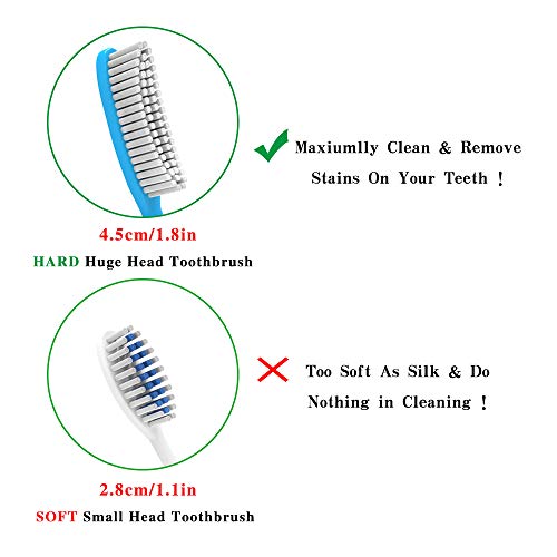 DR PERFECT Extra Hard & Firm Toothbrush Large Long Head - Product Imagery
