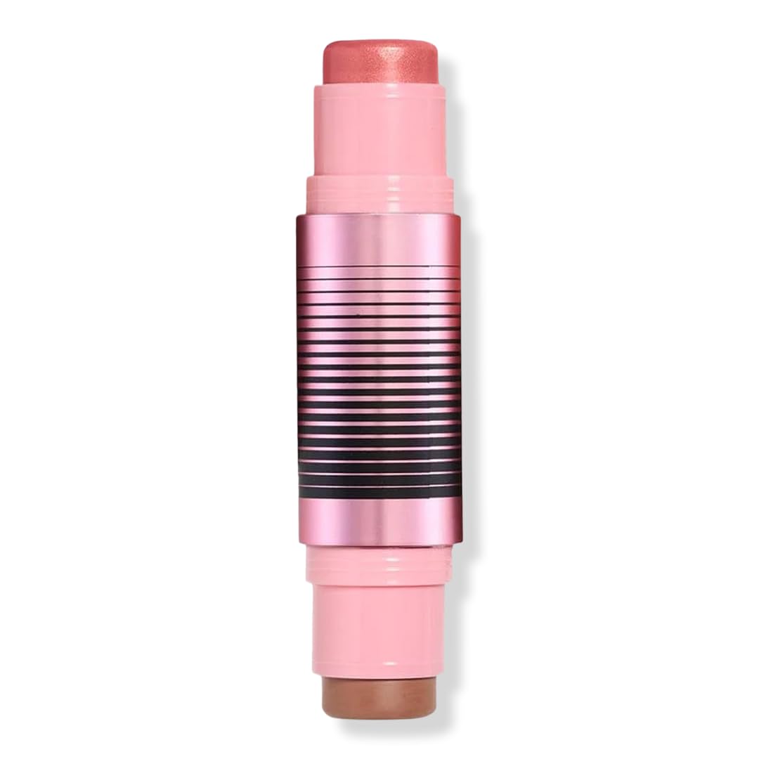DIBS Beauty GlowTour Duo Shimmering Blush & Contour Stick for Face and Lips, Buildable Cream Formula, Pearly Glow Finish