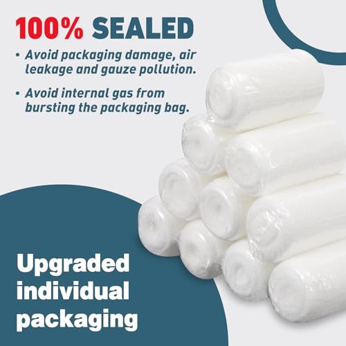 AZEN 40 Pack Gauze Rolls Bandages, 2 in x 4.1 Yards, Premium - Product Imagery