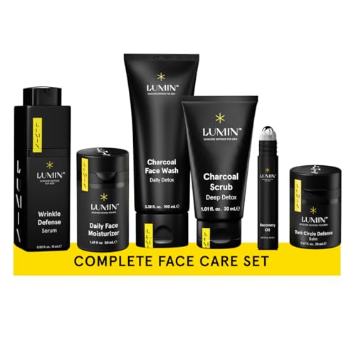 Lumin Korean Skincare kit for Men | Complete 6 Piece Face Care - Product Imagery