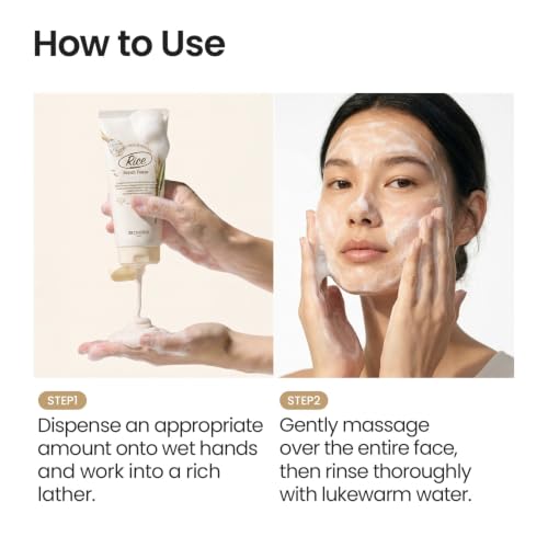 SKINFOOD Rice Daily Scrub Foam, Facial Cleanser with Face Scrub, - Product Imagery